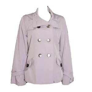 CROFT & BARROW Light Purple Long Sleeve Peacoat Jacket Womens Size M Medium